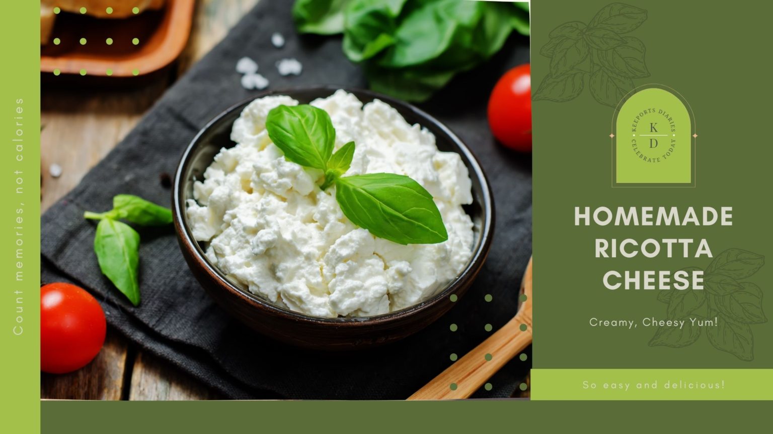 Making Creamy Homemade Ricotta Cheese from scratch Keeports Diaries