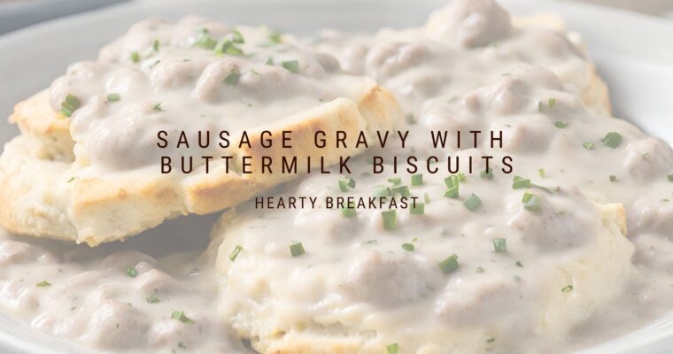 Sausage Gravy with Buttermilk Biscuits